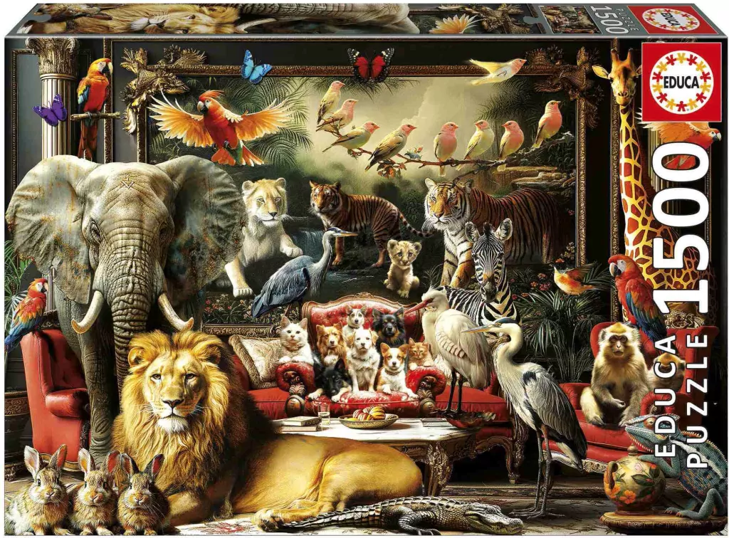 Puzzle 1500 Zwierzęta w salonie - tantis.pl