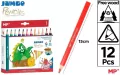 Kredki ołówkowe Jumbo 12 kolorów - tantis.pl