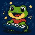 Malowanie po numerach - Żaba z pianinem Kids - tantis.pl