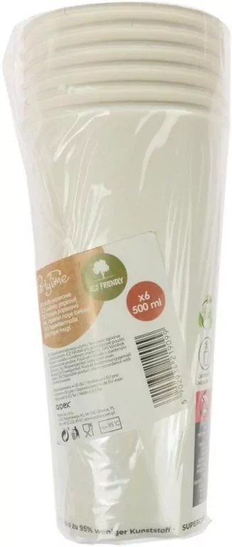Kubki papierowe białe 500ml - tantis.pl
