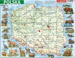 Puzzle ramkowe. Polska fizyczna