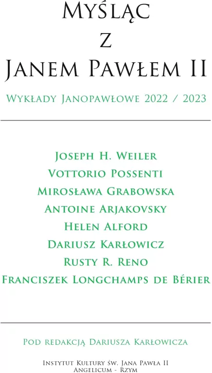 Myśląc z Janem Pawłem II Wykłady Janopawłowe... - tantis.pl