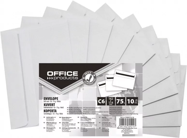 Koperta samoklejąca białe 114x162mm - tantis.pl