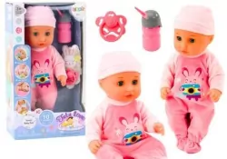 Lalka bobas siusiająca w różowej piżamce