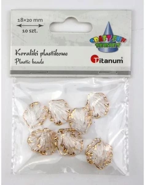 Koraliki plastikowe muszelki 5mm 10szt - tantis.pl