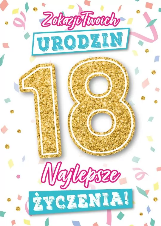 Karnet Urodziny 18 - tantis.pl
