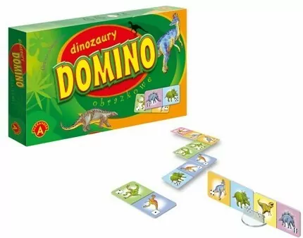 Domino obrazkowe. Dinozaury - tantis.pl