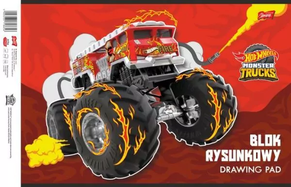 Blok rysunkowy biały A4 20k Hot Wheels p10, 1 szt - tantis.pl