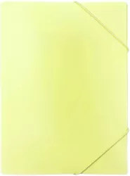 Teczka z gumką A4 PP pastel żółta