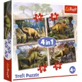 Puzzle 4w1. Ciekawe dinozaury. 34383 - tantis.pl