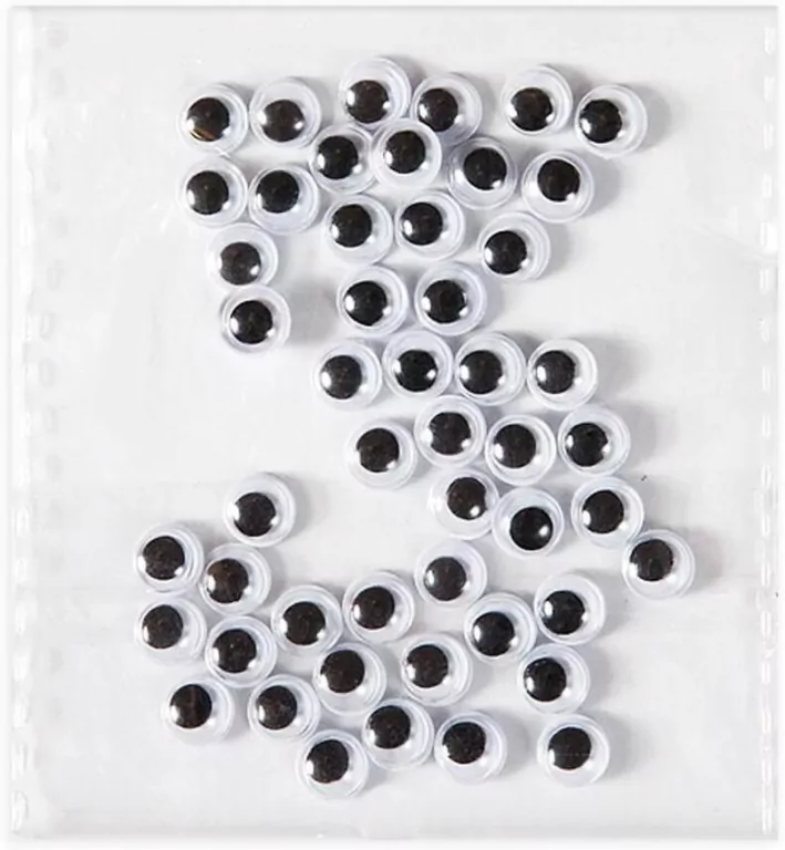 Samoprzylepne ruchome oczka 6 mm, 50 szt. (KSOC-013) - tantis.pl