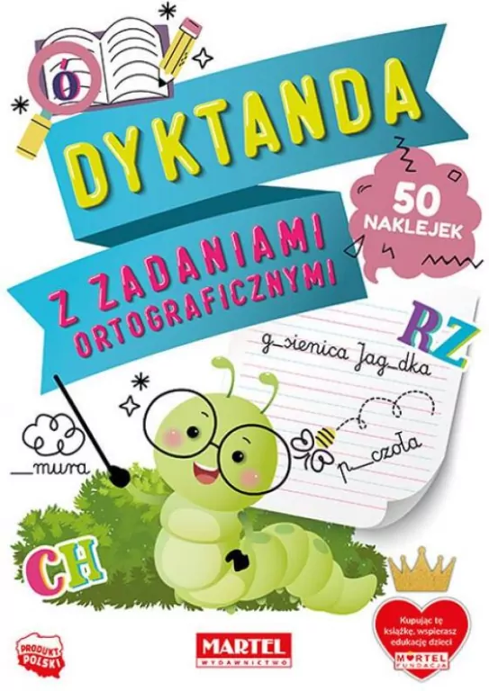Dyktanda z zadaniami ortograficznymi z naklejkami - tantis.pl