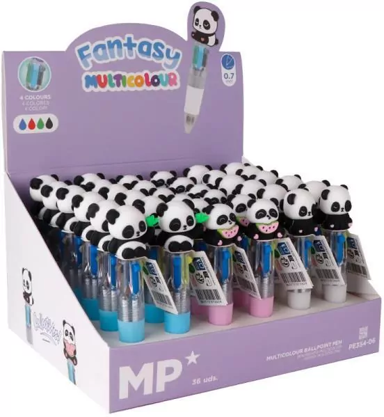 Długopis mini 4-kolorowy 0.7mm panda (36szt) - tantis.pl