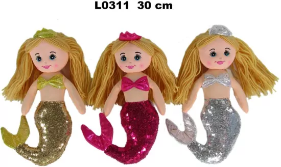 Lalka Syrenka 30cm MIX