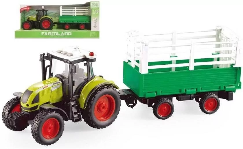 Traktor z przyczepą na siano - ruchome elementy - tantis.pl
