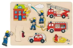 Układanka z uchwytami - straż pożarna