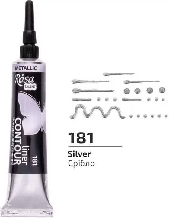 Farba aktylowa konturowa universal silver 20ml - tantis.pl