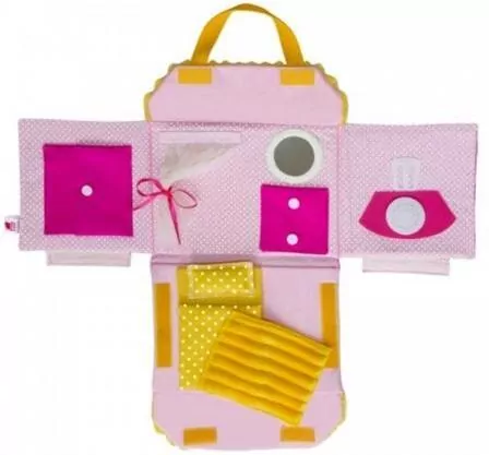 Domek dla lalek torba przenośna zólty - tantis.pl