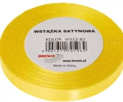 Wstążka satynowa kanarkowy 6mm x 32m
