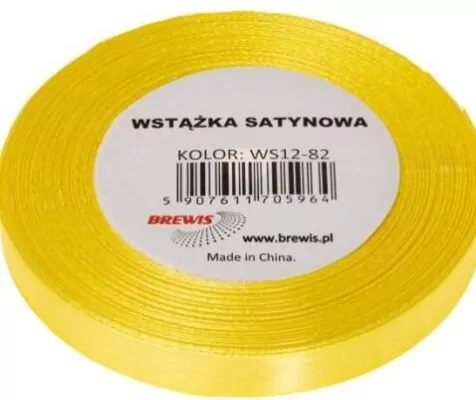 Wstążka satynowa kanarkowy 6mm x 32m