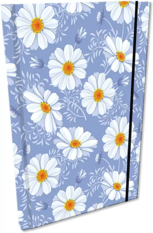 Notes A5 kratka z gumką Soft Touch Stokrotki Retro - tantis.pl