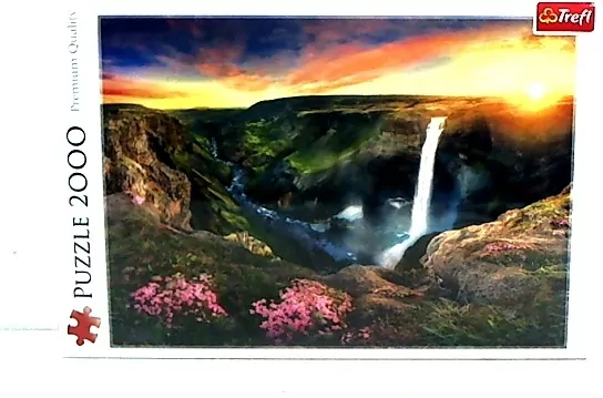 Puzzle 2000. Wodospad Haifoss Islandia. 27091 - tantis.pl