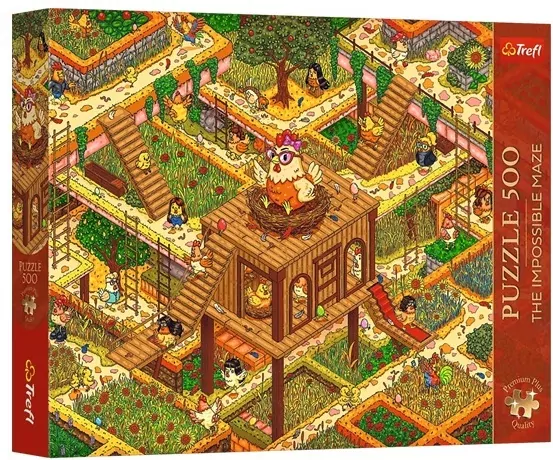 Puzzle 500 Śmieszne kurczaki TREFL - tantis.pl