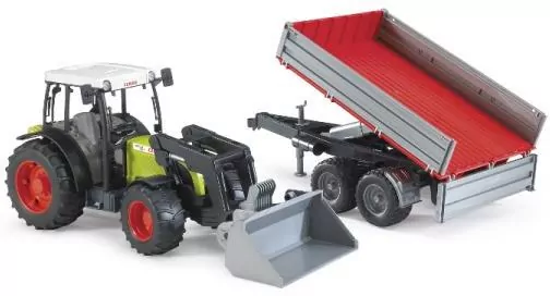 Traktor z ładowarką i przyczepą. Claas Nectis 267F 02112 BRUDER - tantis.pl