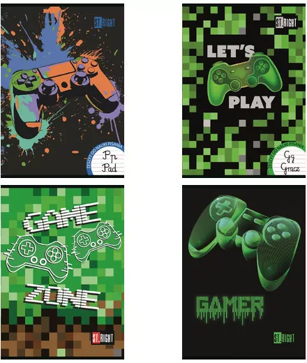 Zeszyt A4/32k linia dwukolor. Game Zone mix(15szt) - tantis.pl