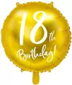 Balon foliowy 45cm. 18th Birthday złoty - tantis.pl