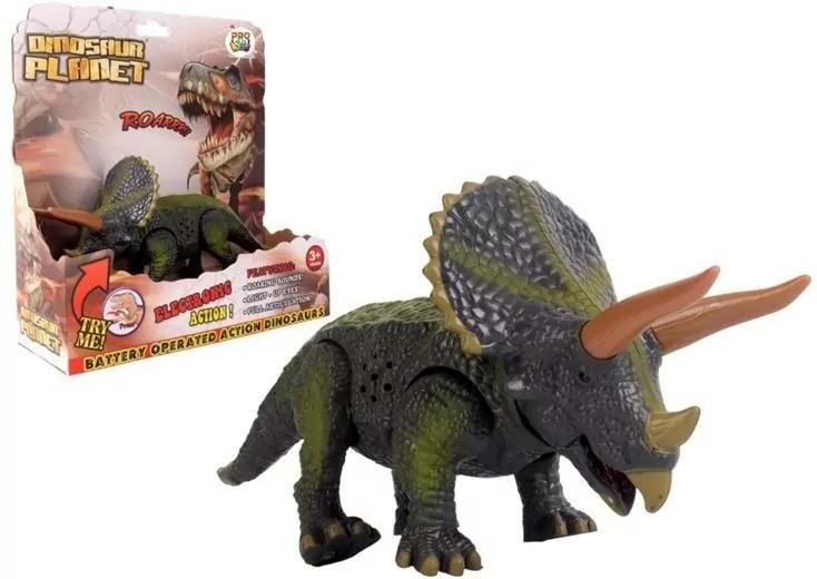 Dinozaur figurka triceratops światło i ryk - tantis.pl