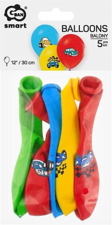 Balony lateksowe Samochody z kreskówek 30cm 5szt - tantis.pl