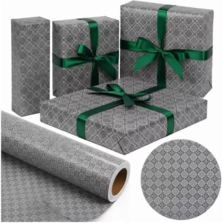Papier ozdobny Srebrna Mozaika X-Strong 57cmx25m - tantis.pl