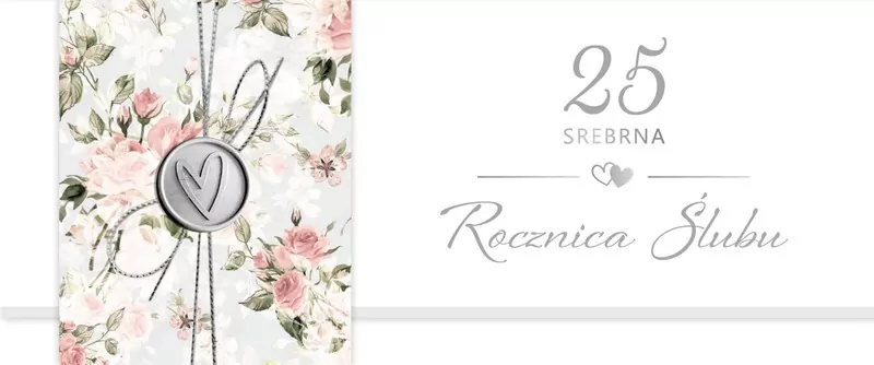 Karnet Rocznica Ślubu 25 - tantis.pl
