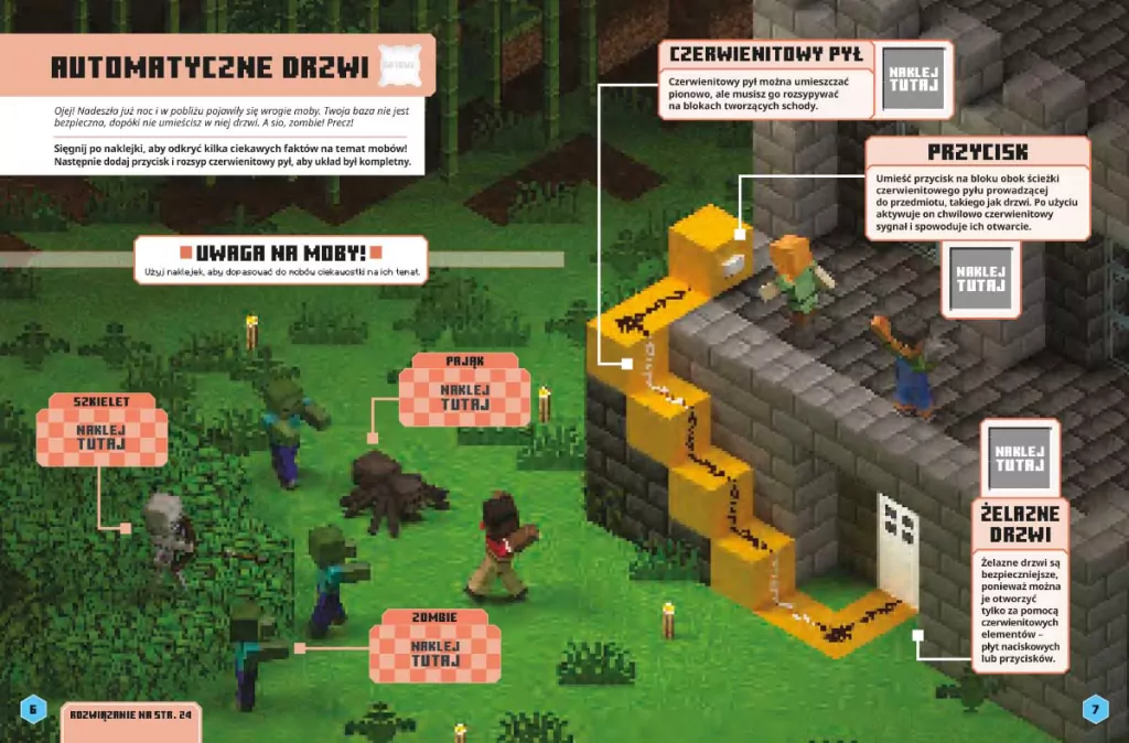 Minecraft Naklejkowa przygoda. Czerwienit - tantis.pl