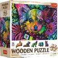 Puzzle drewniane 500+1 Kolorowy szczeniak TREFL - tantis.pl