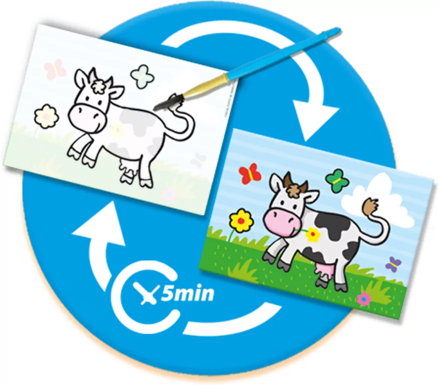 Moje pierwsze kolorowanie wodą. Farma - tantis.pl