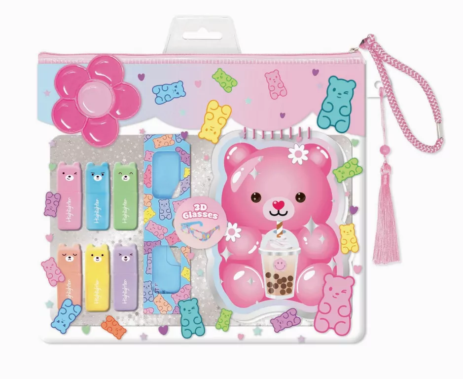 Kolorowanka + okulary 3D Miś - tantis.pl