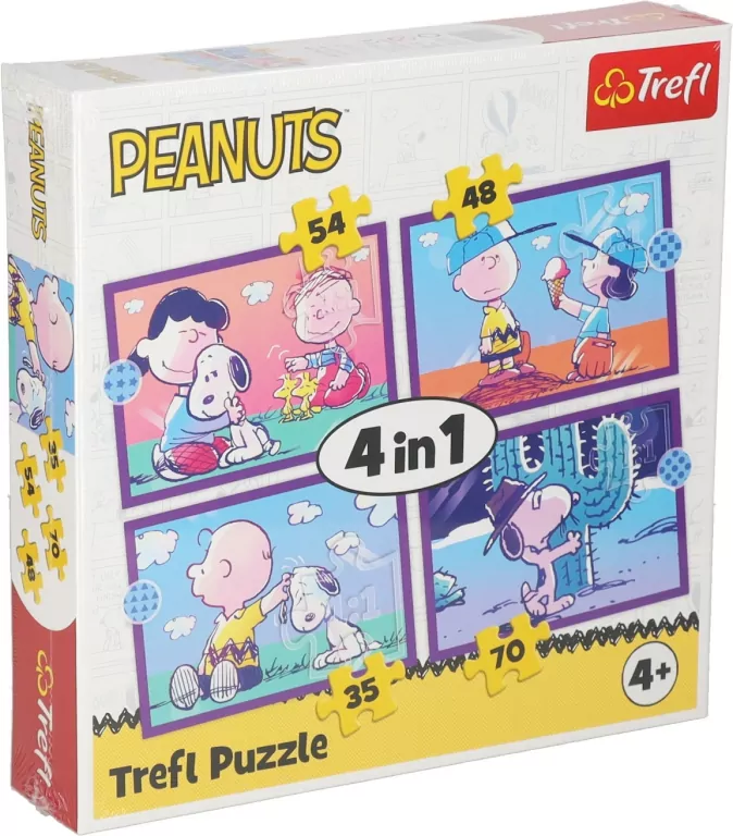Puzzle 4w1 Peanuts Snoopy TREFL - tantis.pl