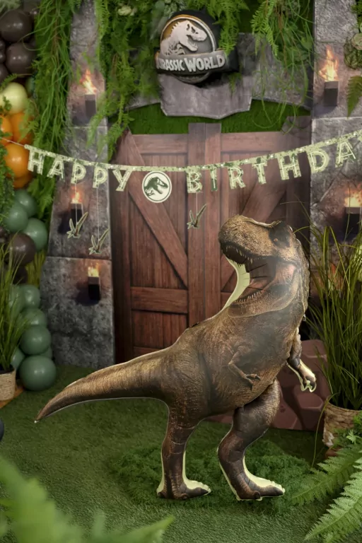 Balon foliowy Jurassic World T-Rex brązowy 92x98cm - tantis.pl