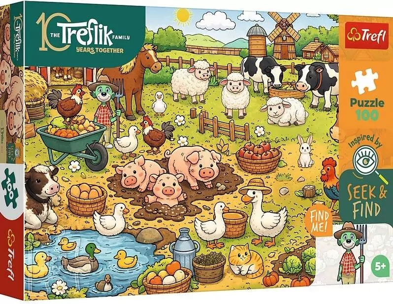 Puzzle 100 Wieś TREFL - tantis.pl