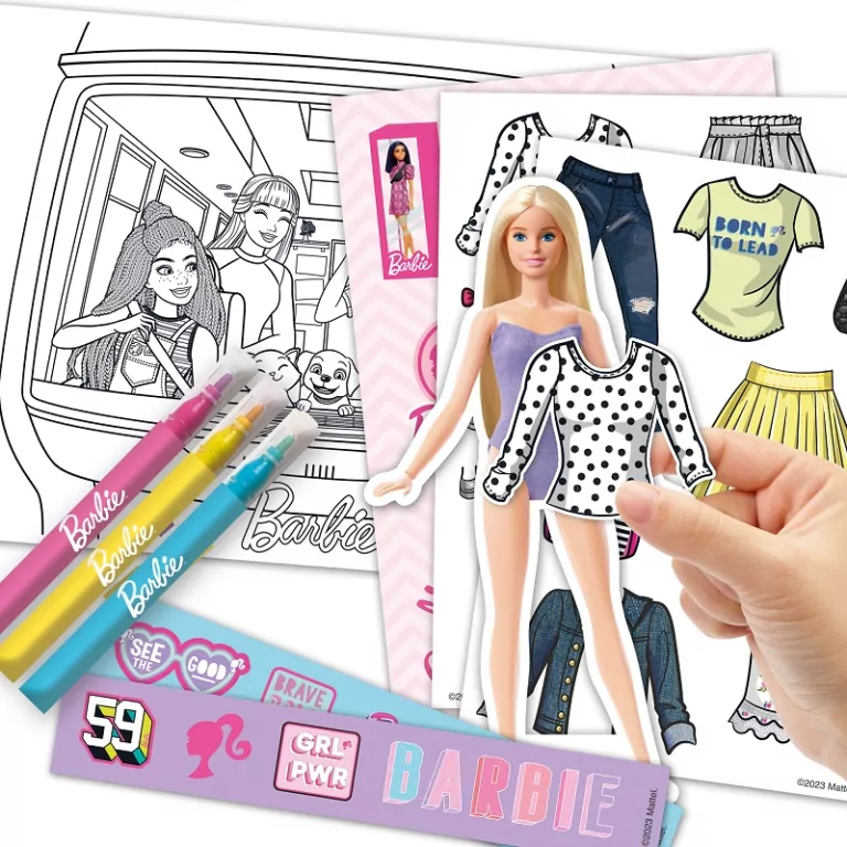Barbie zestaw kreatywny z naklejkami - tantis.pl