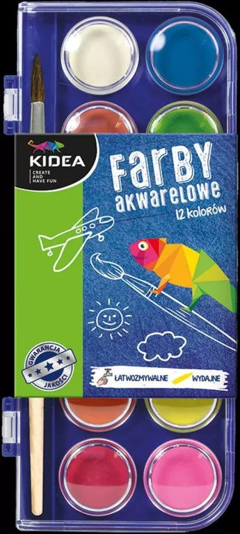 Farby akwarelowe 12 kolorów - tantis.pl