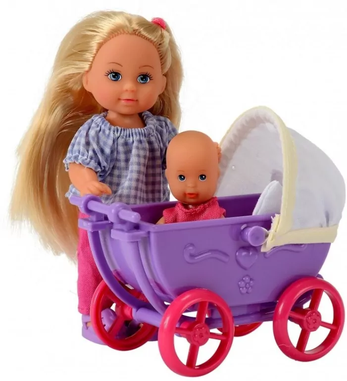 Evi z wózkiem i laleczką, 2 rodzaje - tantis.pl