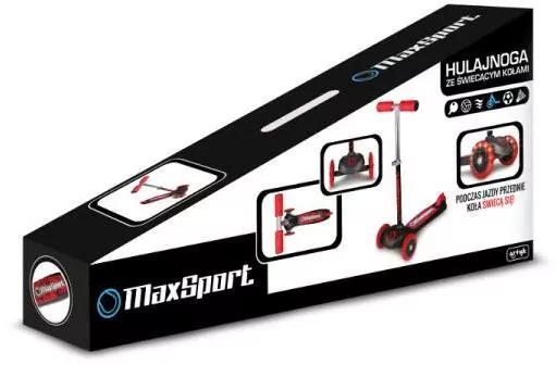 Hulajnoga ze świecącymi kołami Max Sport - tantis.pl