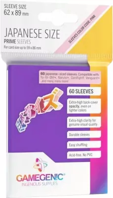Gamegenic: Japanese Size Prime Sleeves (62x89 mm) 60 sztuk, Purple