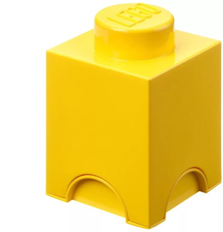 LEGO(R) pojemnik klocek jedynka żółty - tantis.pl