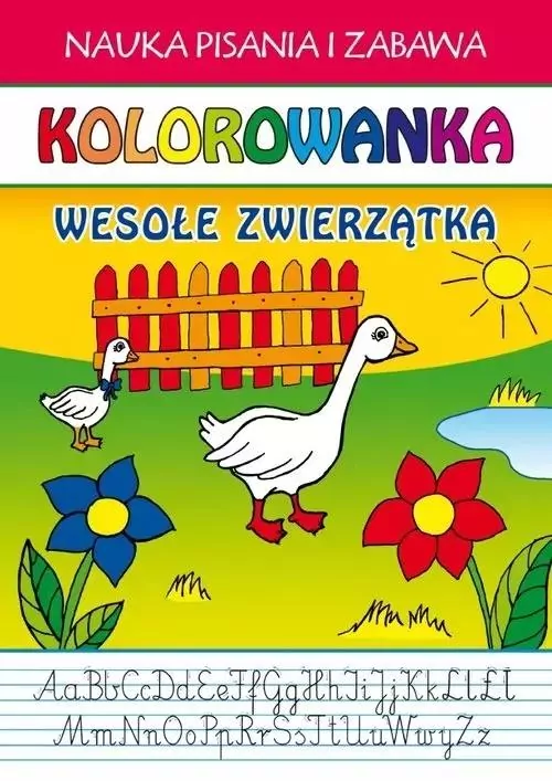 Wesołe zwierzątka. Kolorowanka - tantis.pl