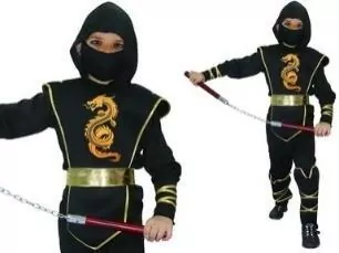 Strój Ninja wojownik rozmiar S 110-120 cm - tantis.pl