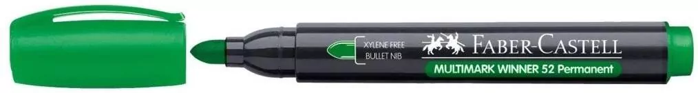 Marker permanent 52 zielony (12szt) FABER CASTELL - tantis.pl